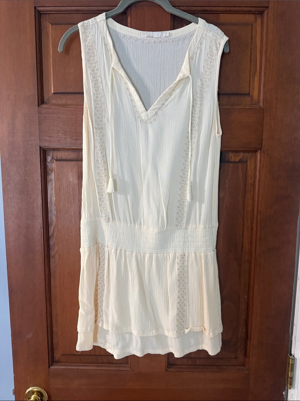 Prana Cream Sleeveless Swim Coverup Dress
